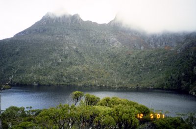 Cradle mountain in the fog
